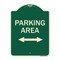 Signmission Parking Area W/ Bidirectional Arrow Heavy-Gauge Aluminum Architectural Sign, 24" x 18", G-1824-23467 A-DES-G-1824-23467 - alternate 1